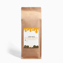 Front view of Organic Manuka Honey Flavored Barista Coffee Beans 16oz packaging